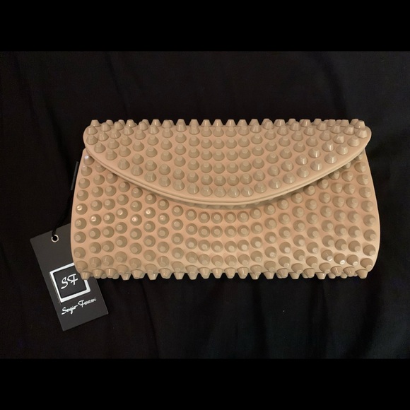Sergio Feretti Handbags - Sergio Feretti Round Studded Design Clutch